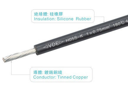 300/500V 180C 0.5-2.5mm2 Silicone Rubber Wires and Cables for Home Appliance Heater Lighting in All Colors
