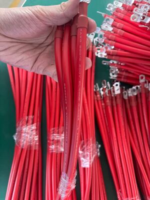 2AWG to 10AWG Battery Connection Cable with Silicone Insulation and M6 M8 M10 Terminals for Automotive Solar RV Car